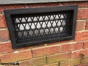 Temp Vent with Screening Critter Control Triangle